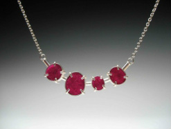 Sterling Silver and pink felt Necklace